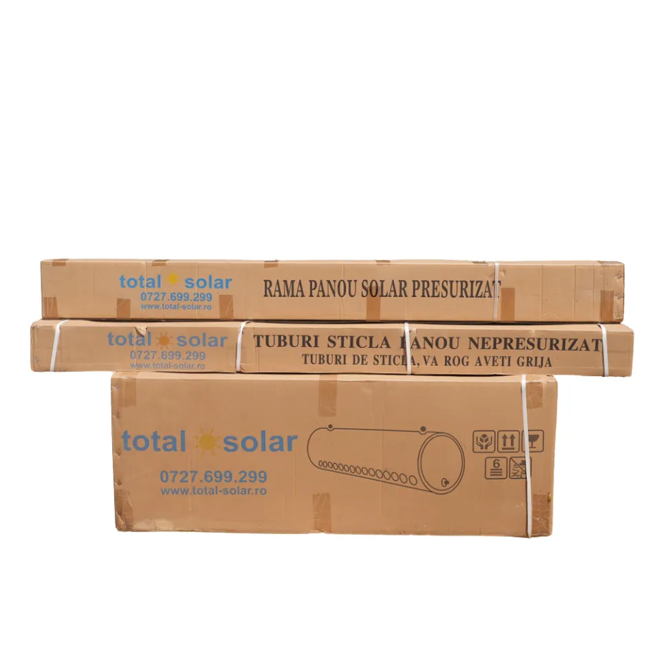 Panou solar nepresurizat, boiler 120 L, 12 tuburi, vas flotor
