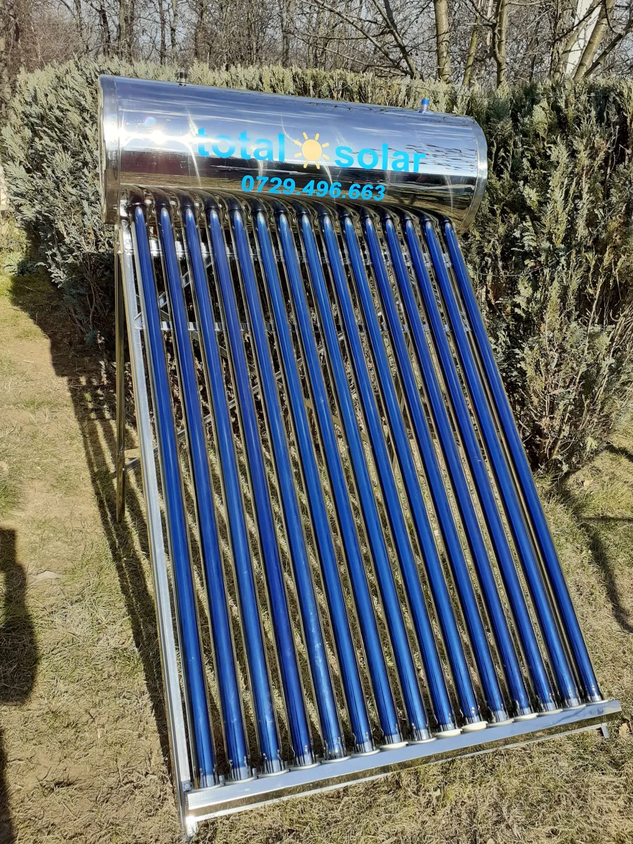 Panou solar presurizat cu heat pipe, boiler 200 L, 20 tuburi
