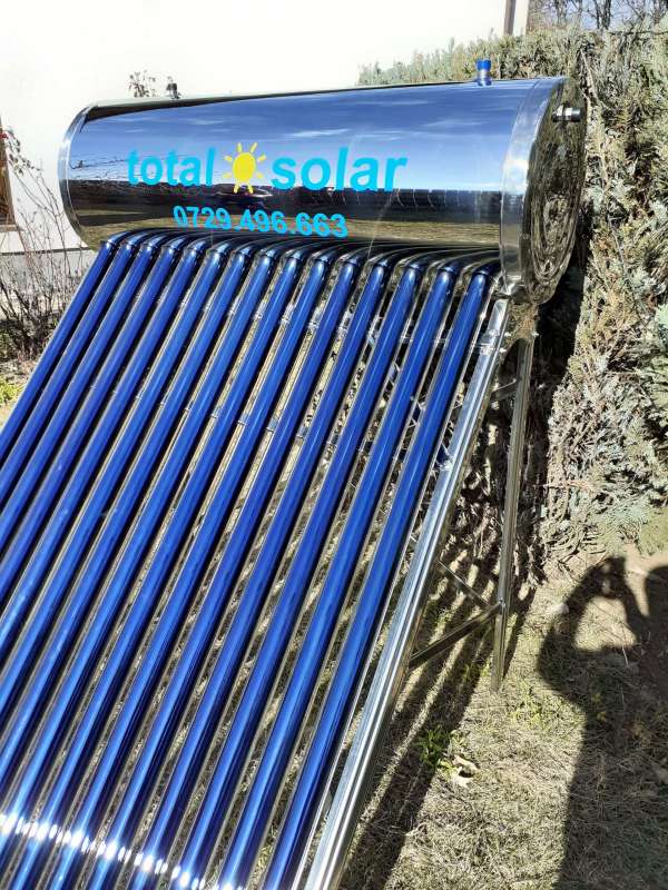 Panou solar apa calda presurizat TOTAL SOLAR, inox 20 tuburi vidate cu heat pipe, boiler de 200 litri, supapă antivid, supapă termică/presiune, supapă de sens,anod de magneziu - imagine 10