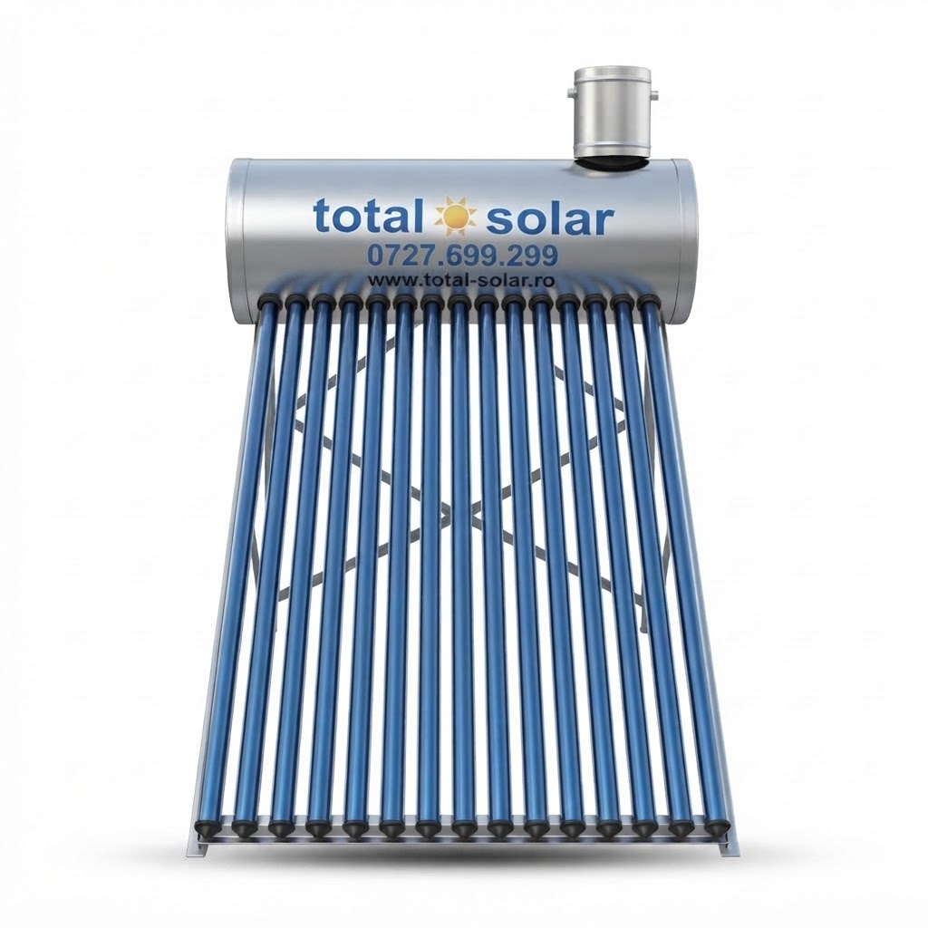 Use AI Image Sep 16, 2026, 17_27_27 Panou solar nepresurizat, boiler 100 litri,10 tuburi,flotor 5 litri,inox - imagine 1